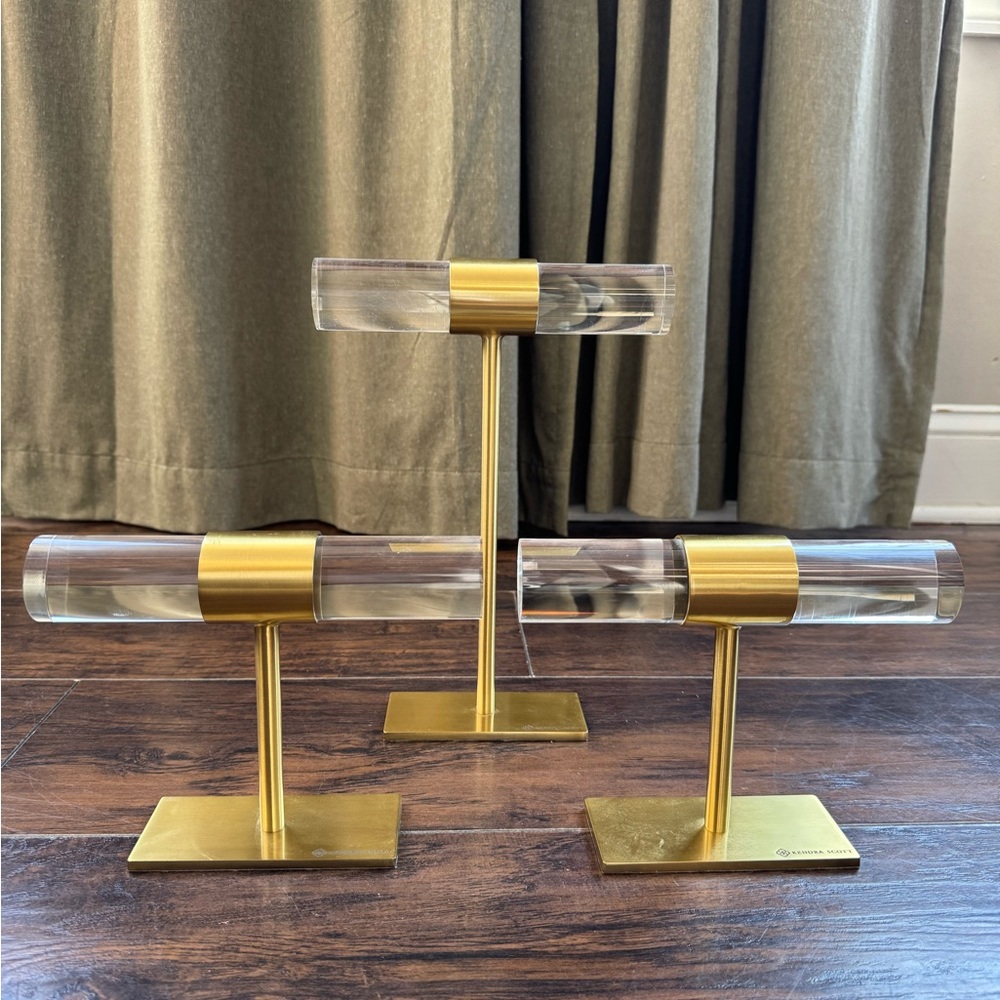 Kendra Scott T-Bar Jewelry Stand, Antique Brass